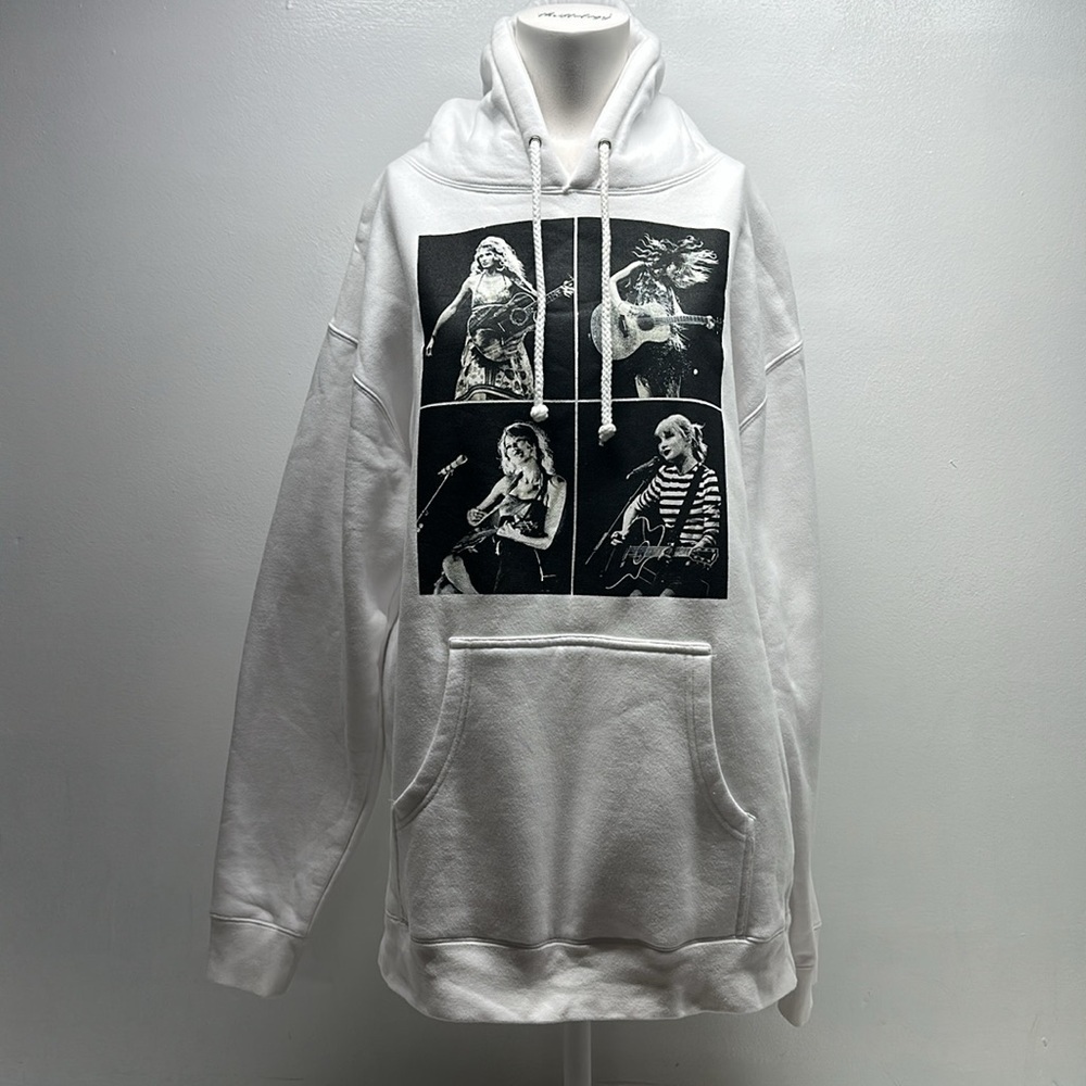 Taylor Swift The Eras Official Tour Hooded Sweatshirt Hoodie White Unisex Large